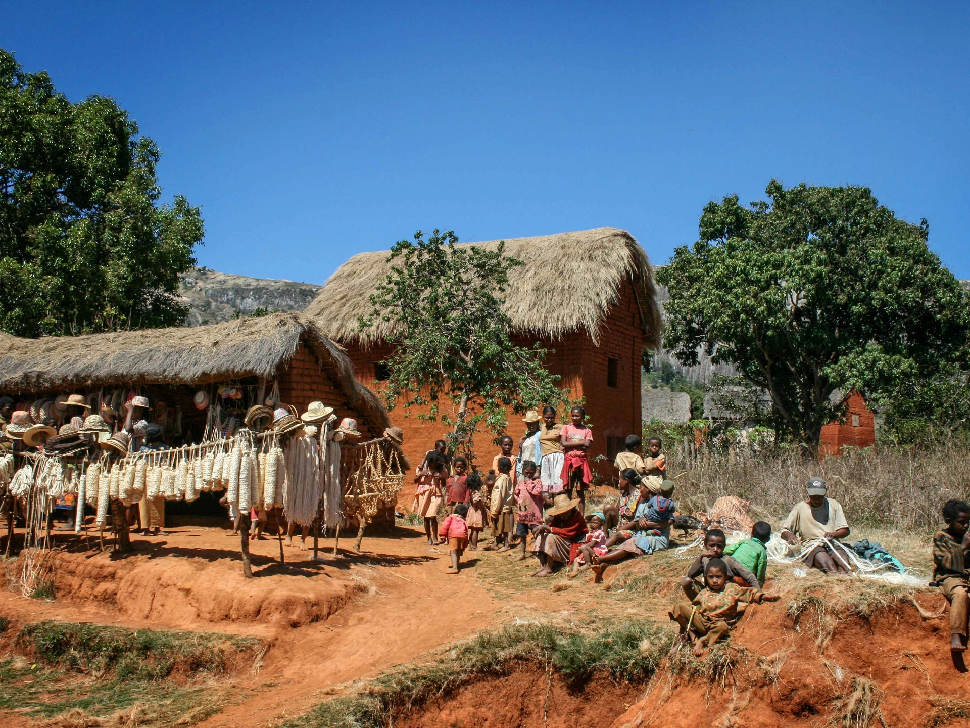 Suvenirbutikk ved veikanten, Madagaskar