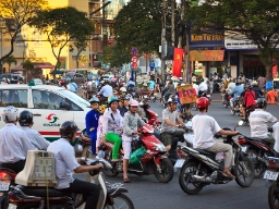 I storbyen Ho Chi Minh City er især trafikken en opplevelse