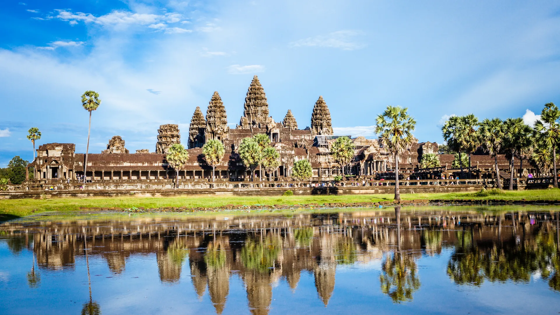 Det ikoniske Angkor Wat-templet Det ikoniske Angkor Wat-templet